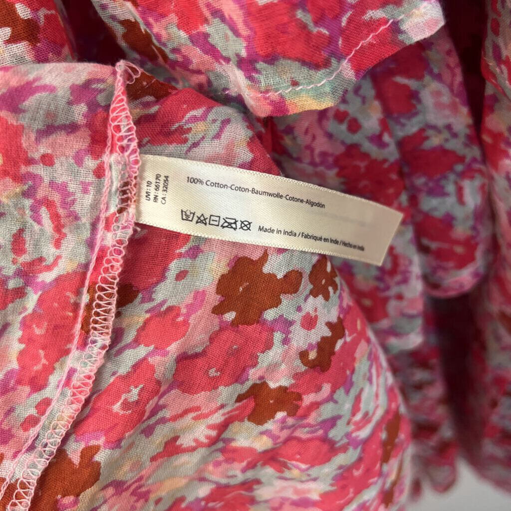 FP One Pink/ Multi Print Tiered Tunic Top Large