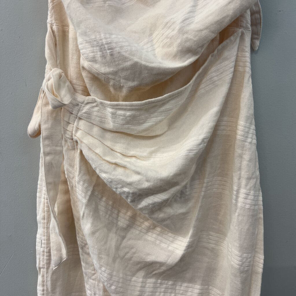 Free People Cream Wrap One Shoulder Maxi Dress Large
