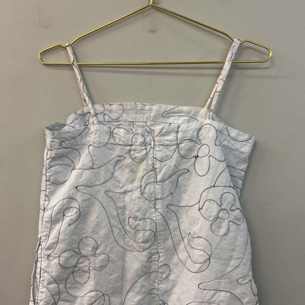 Madewell Blue Embroidered Flower Dress 2