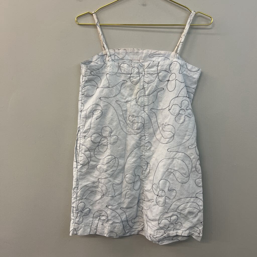 Madewell Blue Embroidered Flower Dress 2