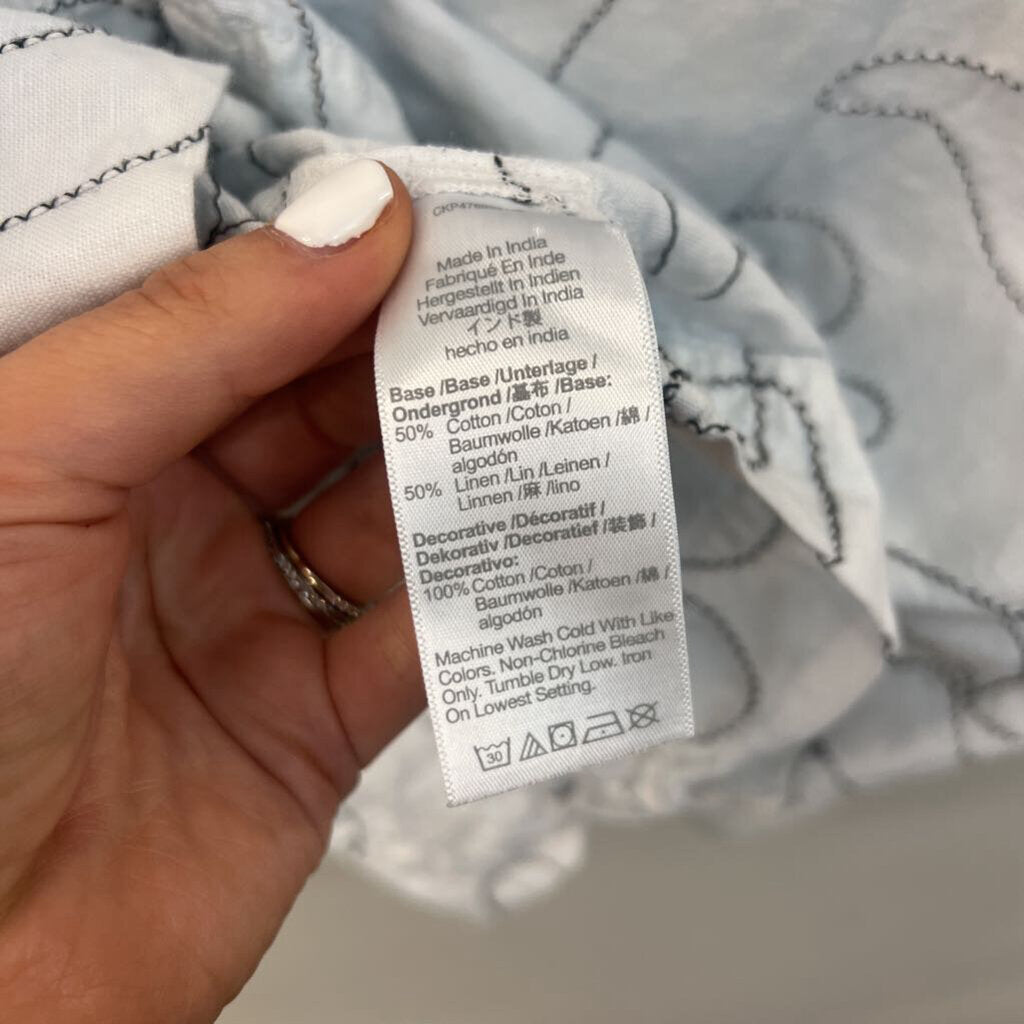 Madewell Blue Embroidered Flower Dress 2