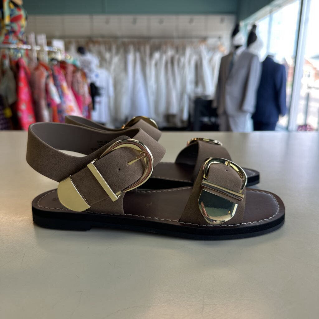 Universal Thread Brown Double Strap Sandals 6