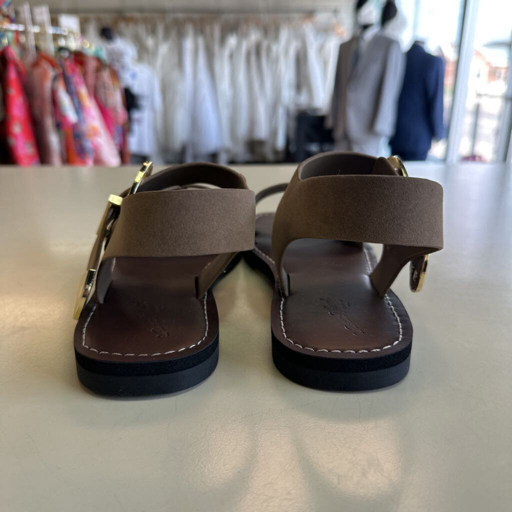 Universal Thread Brown Double Strap Sandals 6