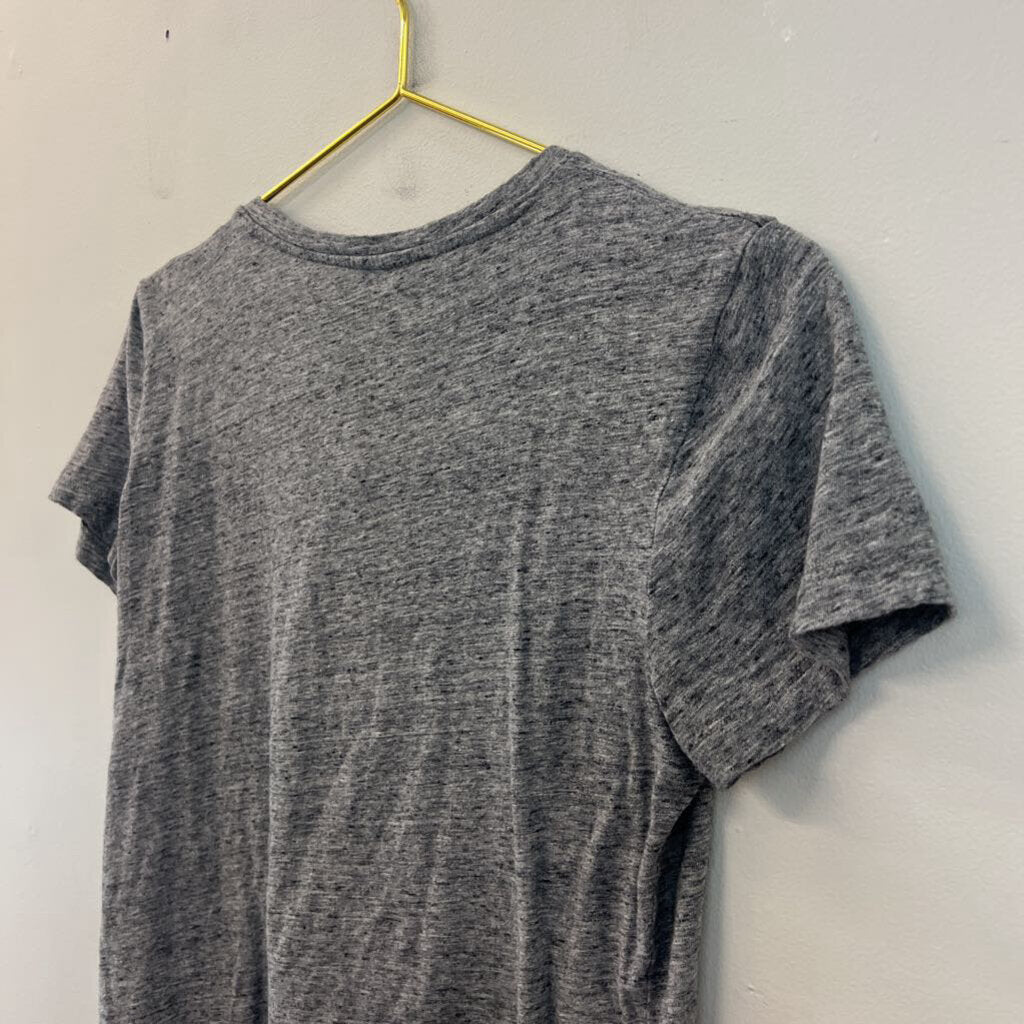Madewell Grey V Neck Short Sleeve Top Small
