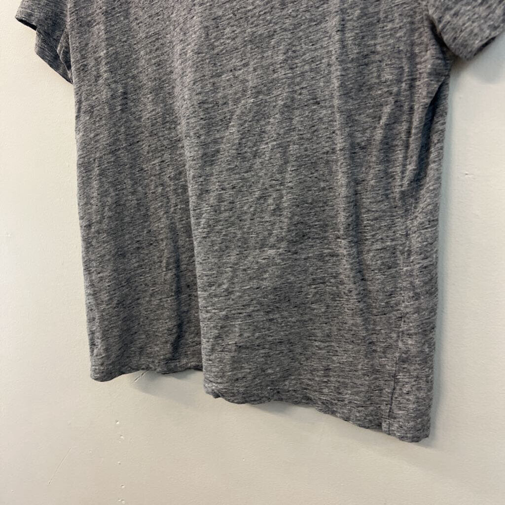 Madewell Grey V Neck Short Sleeve Top Small