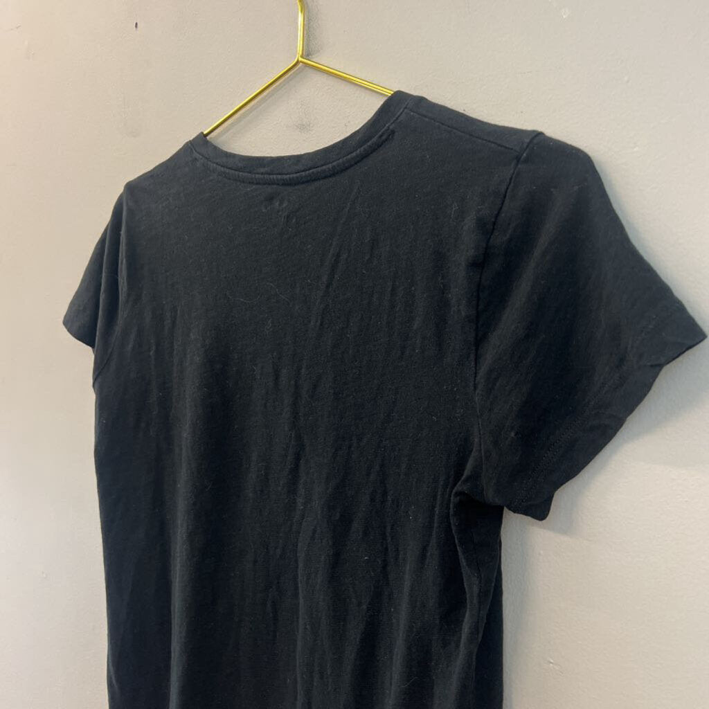 Madewell Black V Neck Short Sleeve Top Small