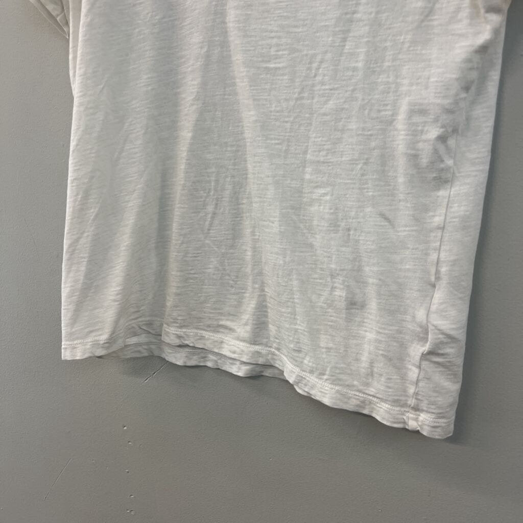 Madewell White V Neck Short Sleeve Top Small