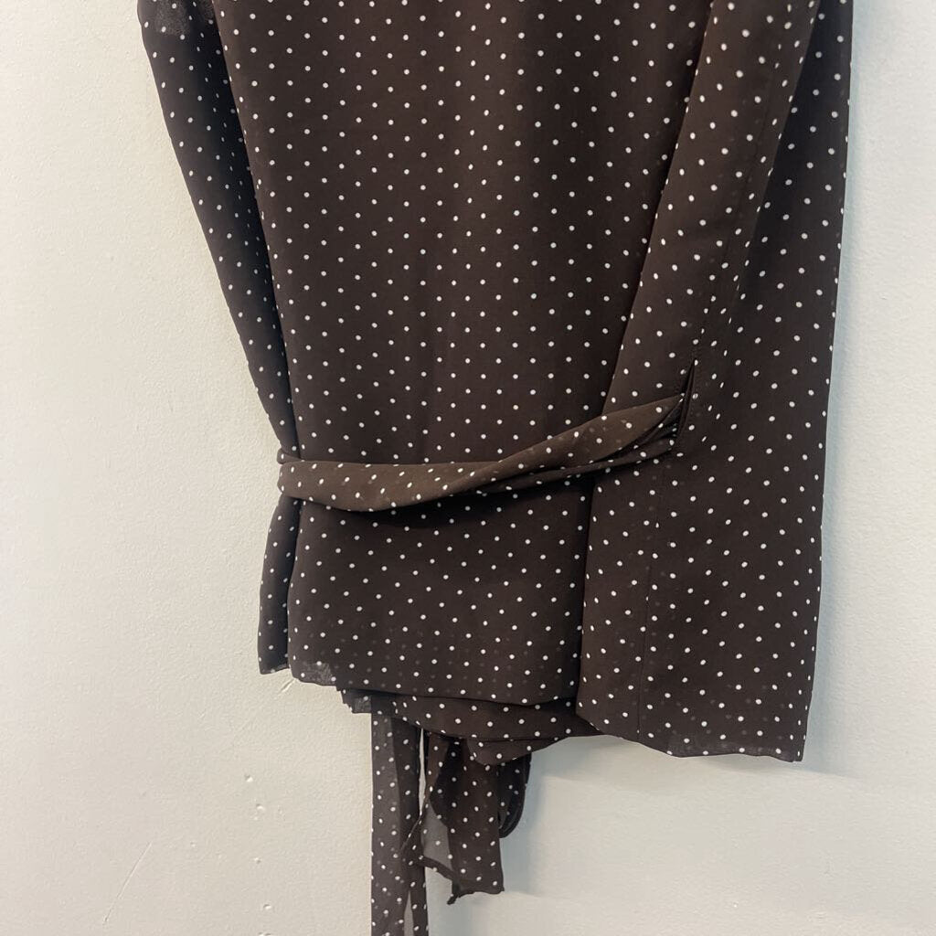 Evan Picone Brown/ White Polka Dot Sleeveless Top 6