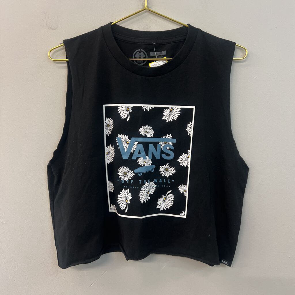 Vans Black/ Blue Graphic Boxy Tank Top Extra Large