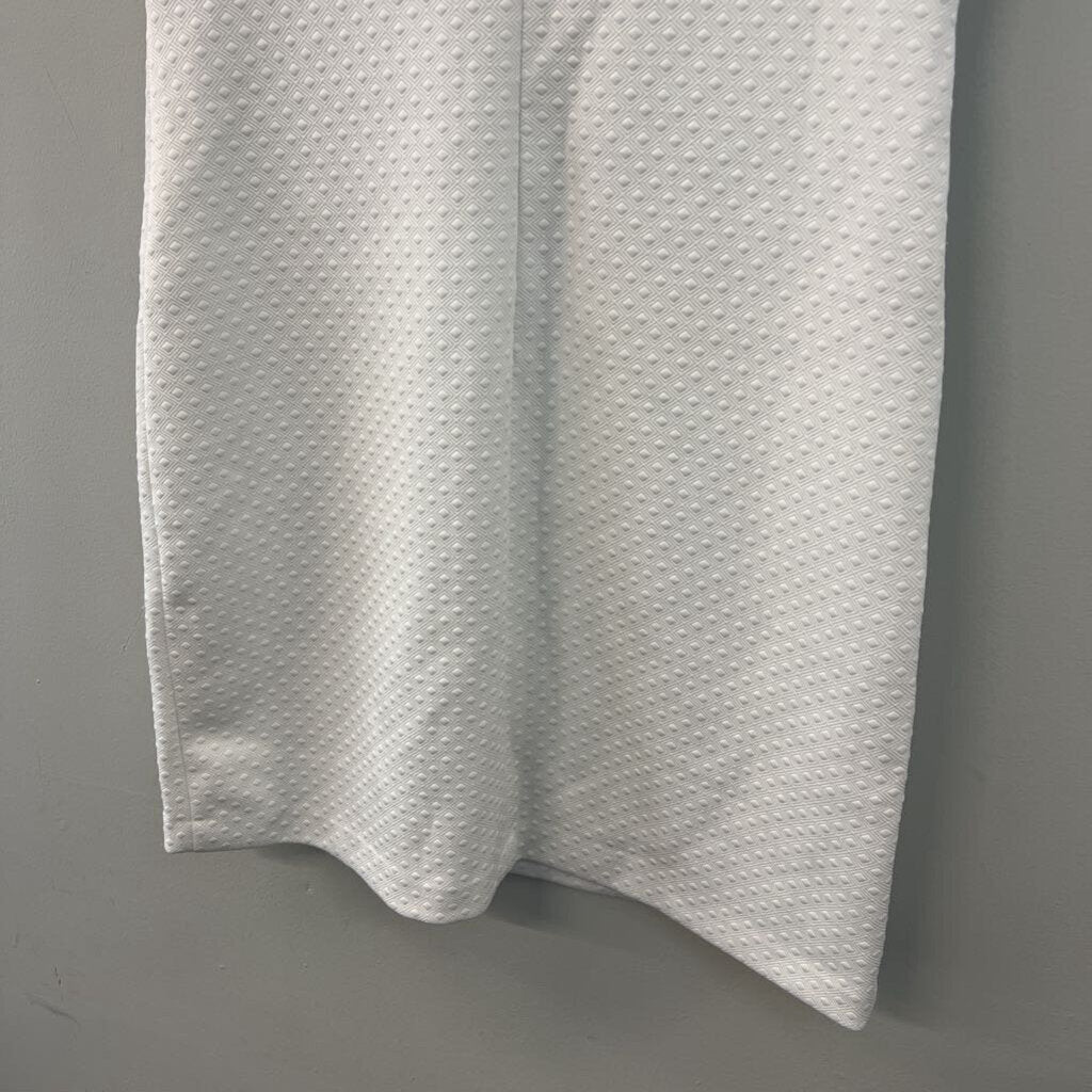 Tommy Hilfiger White Textured Short Sleeve Dress 8