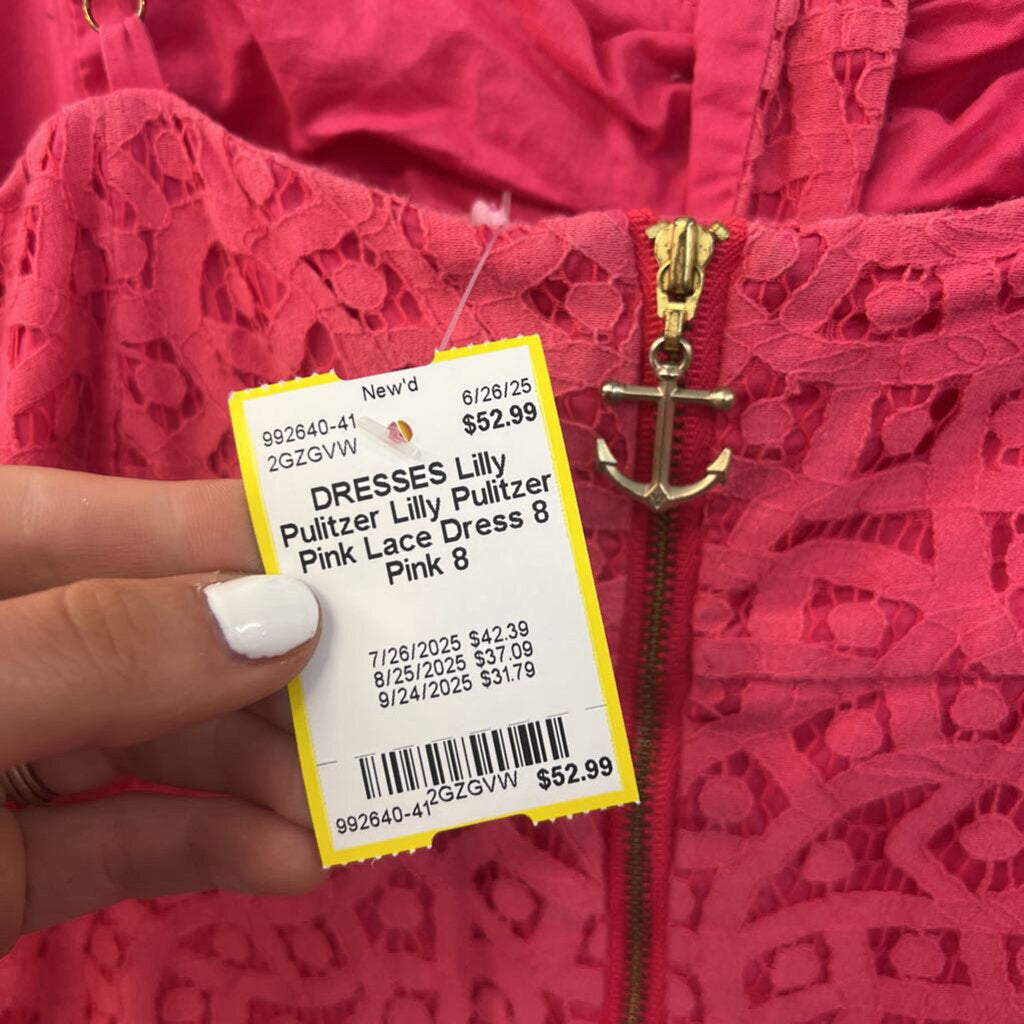 Lilly Pulitzer Pink Lace Dress 8