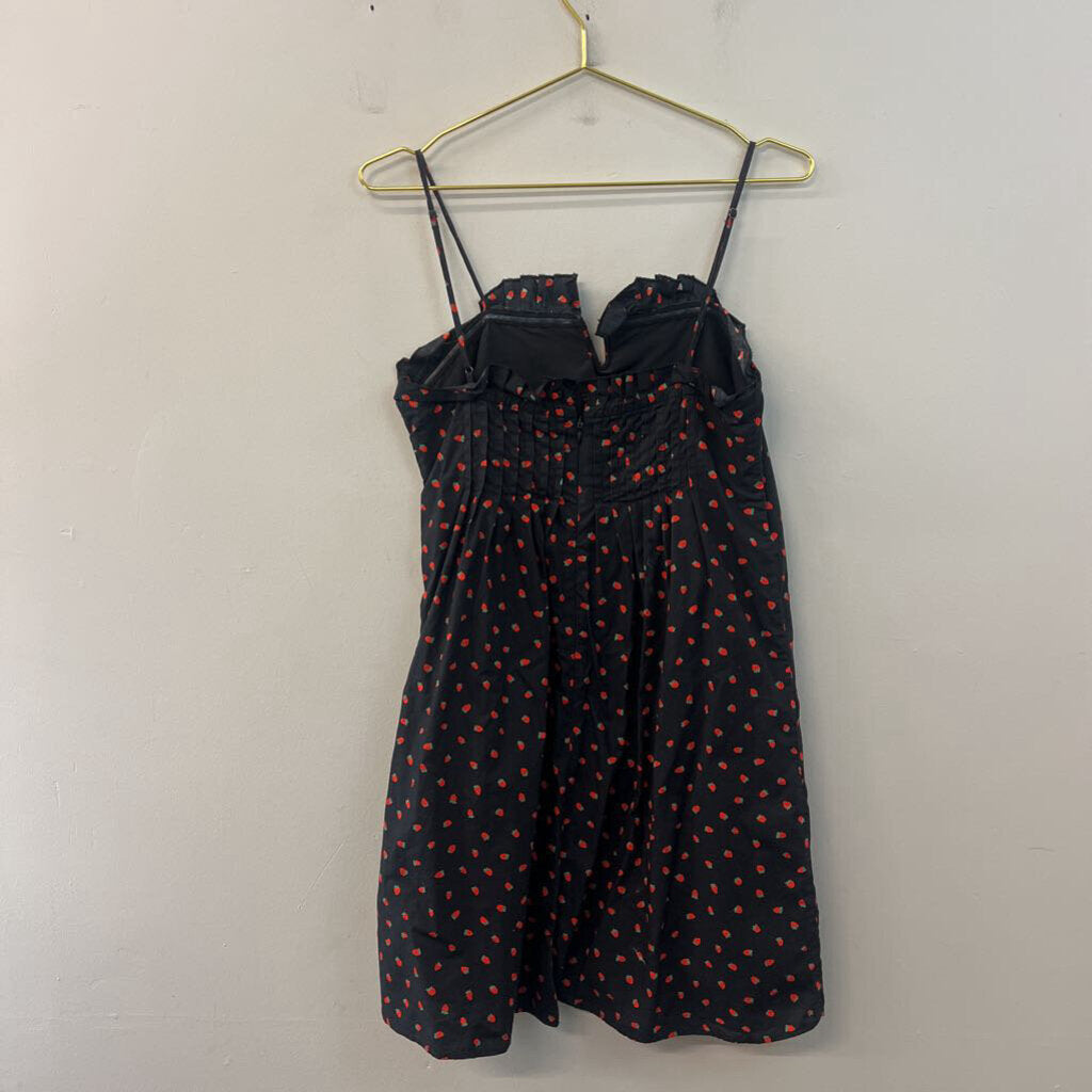 Madewell Black Strawberry Print Dress 6