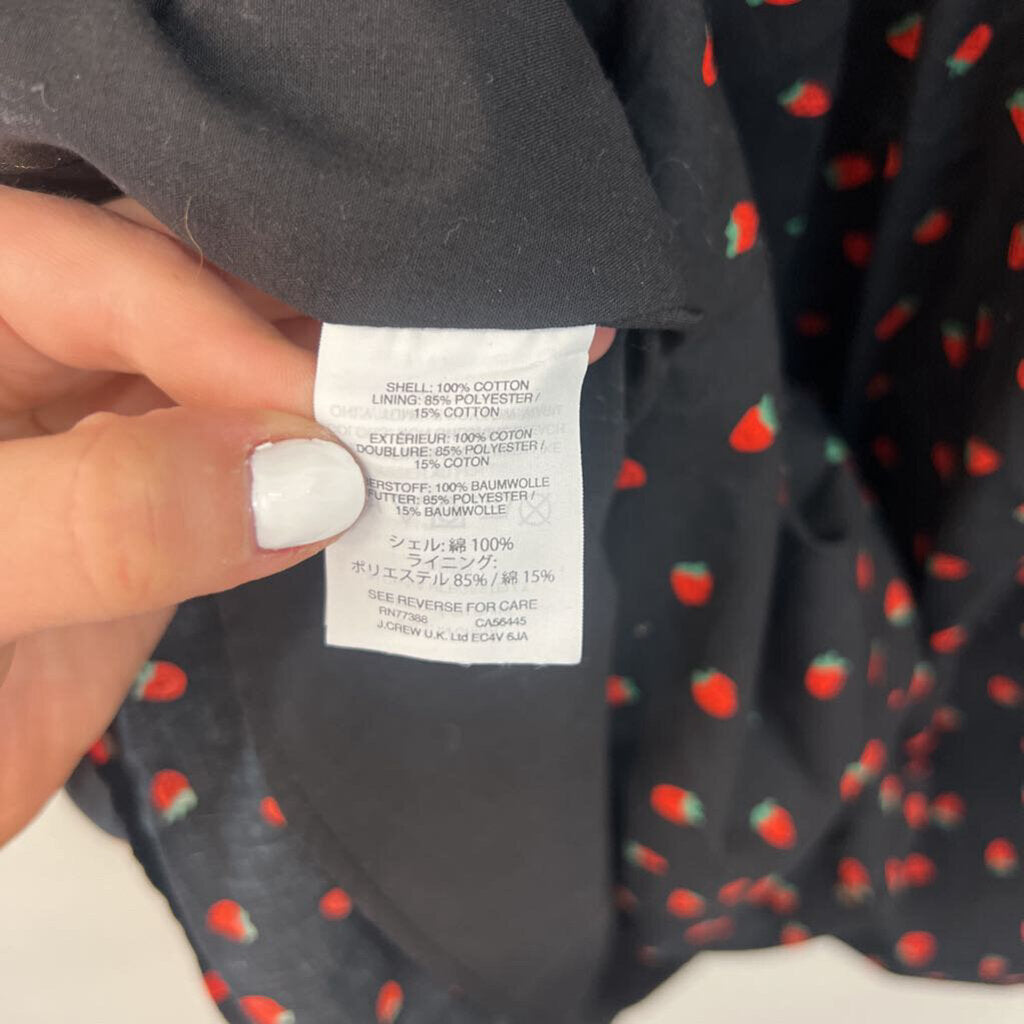 Madewell Black Strawberry Print Dress 6