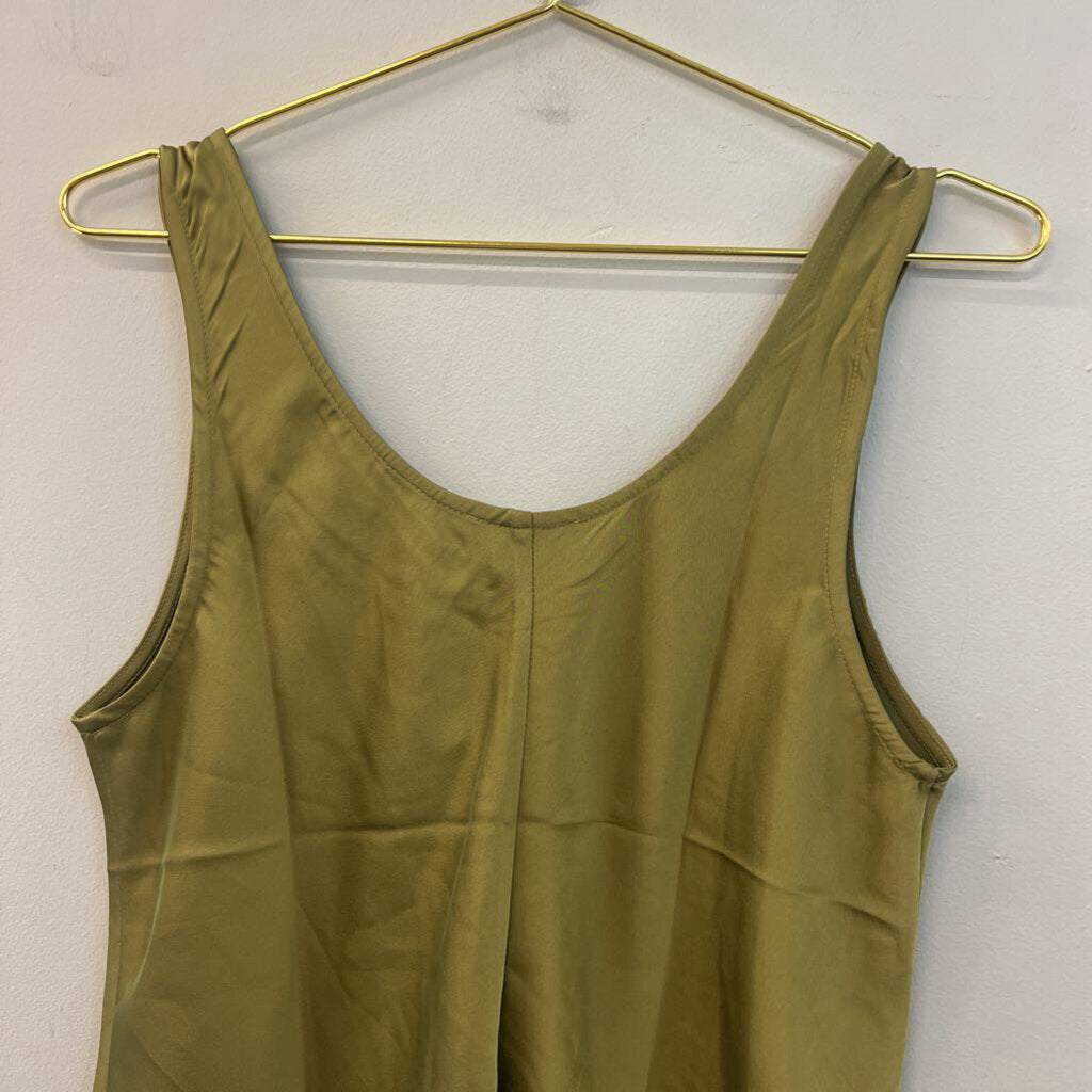 The Workshop Green Silky Tank Top Large