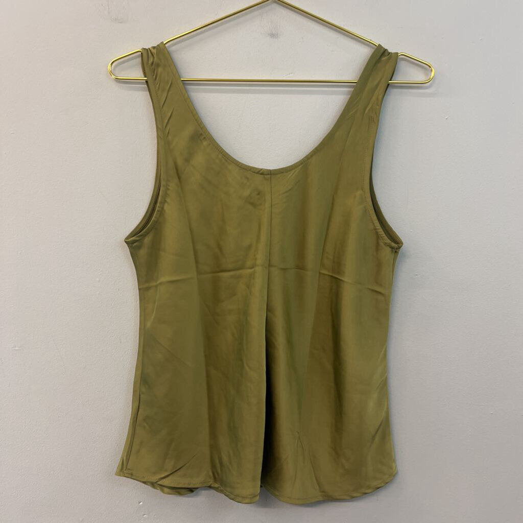The Workshop Green Silky Tank Top Large