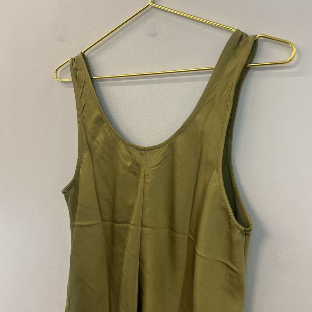 The Workshop Green Silky Tank Top Large
