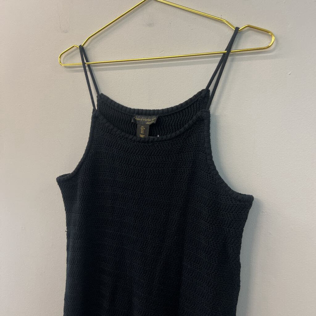 House of Harlow Black Knit Maxi Dress Large