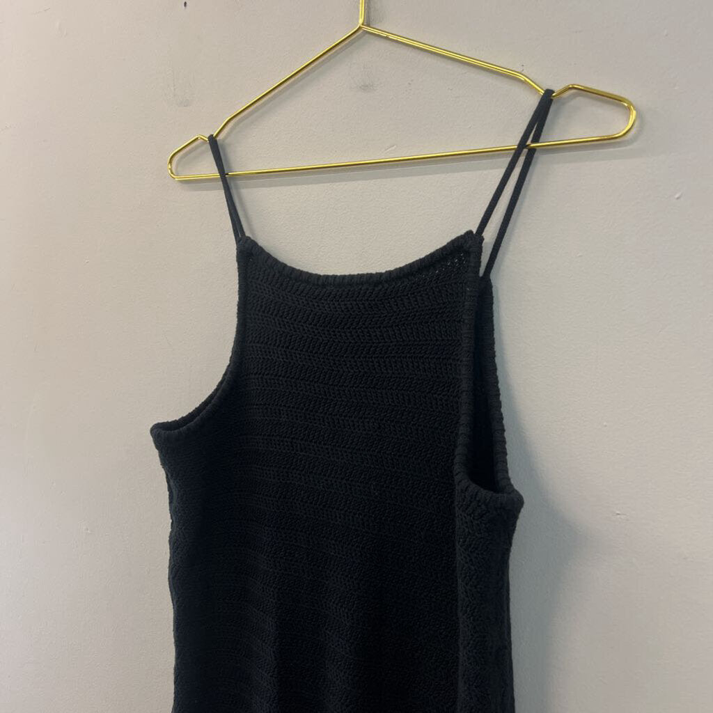 House of Harlow Black Knit Maxi Dress Large
