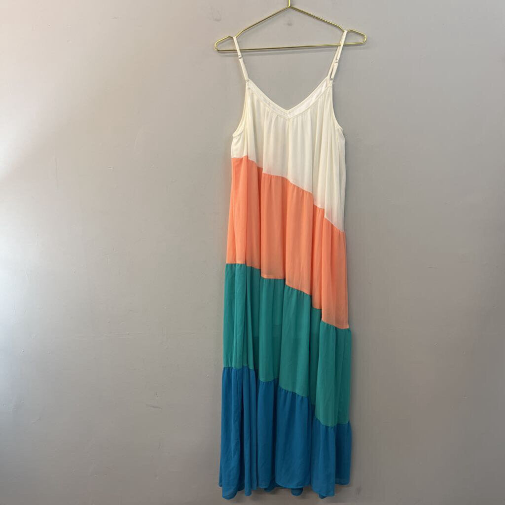 Entro Multi Color Block Maxi Dress Medium