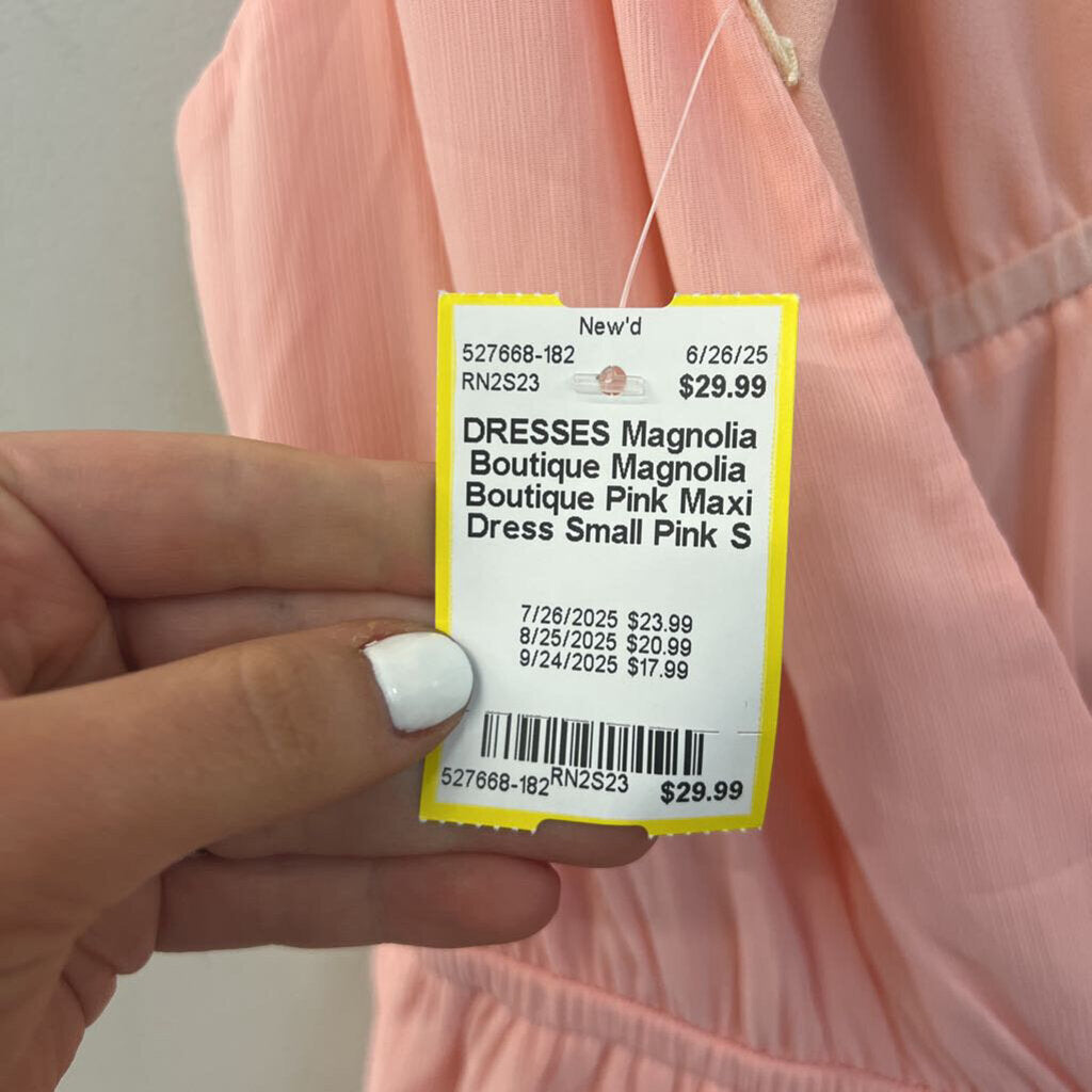 Magnolia Boutique Pink Maxi Dress Small