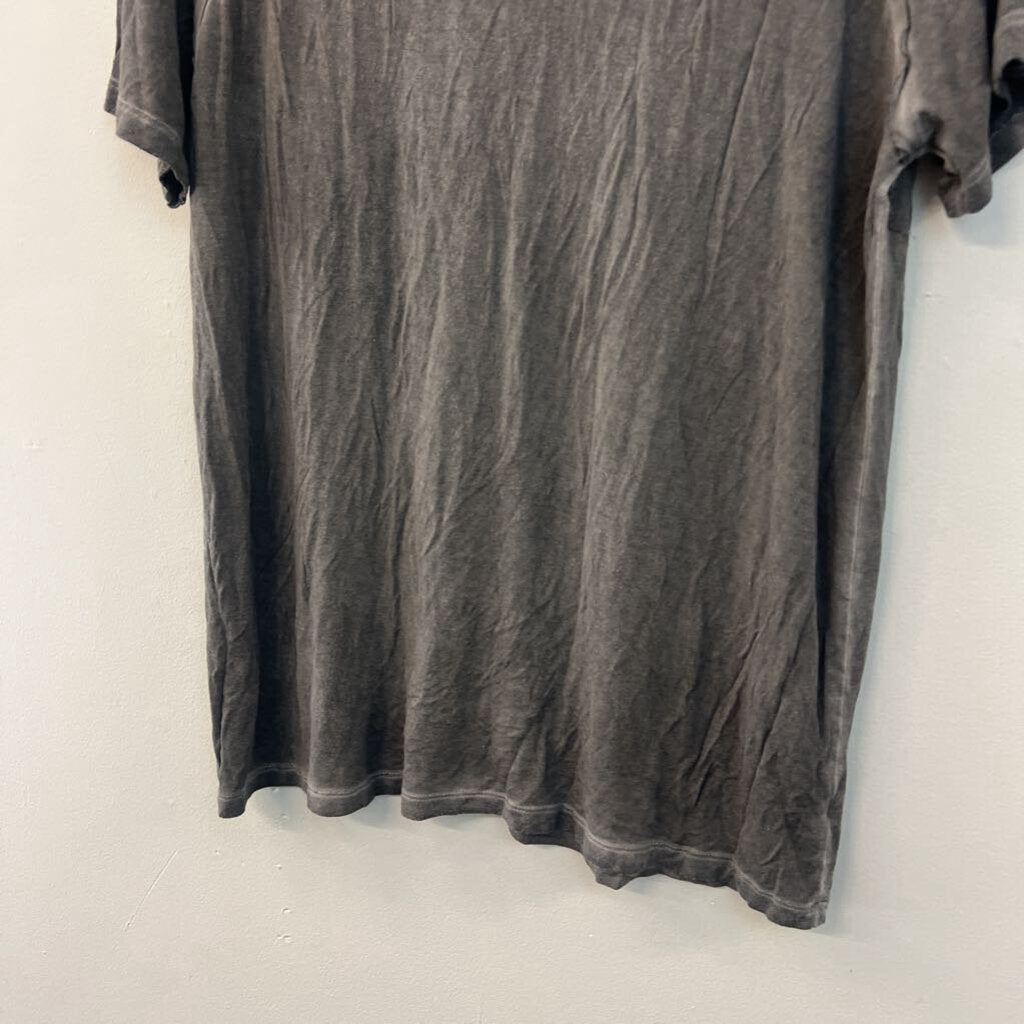 Zenana Grey Short Sleeve Top Large