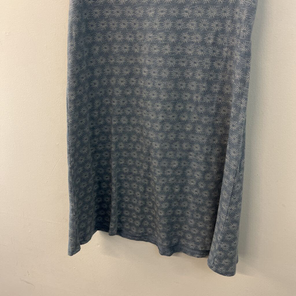 Toad and Co Blue/ White Print Short Sleeve Dress Small