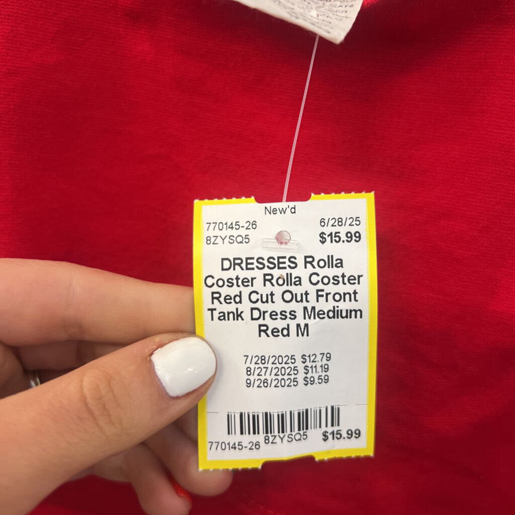 Rolla Coster Red Cut Out Front Tank Dress Medium