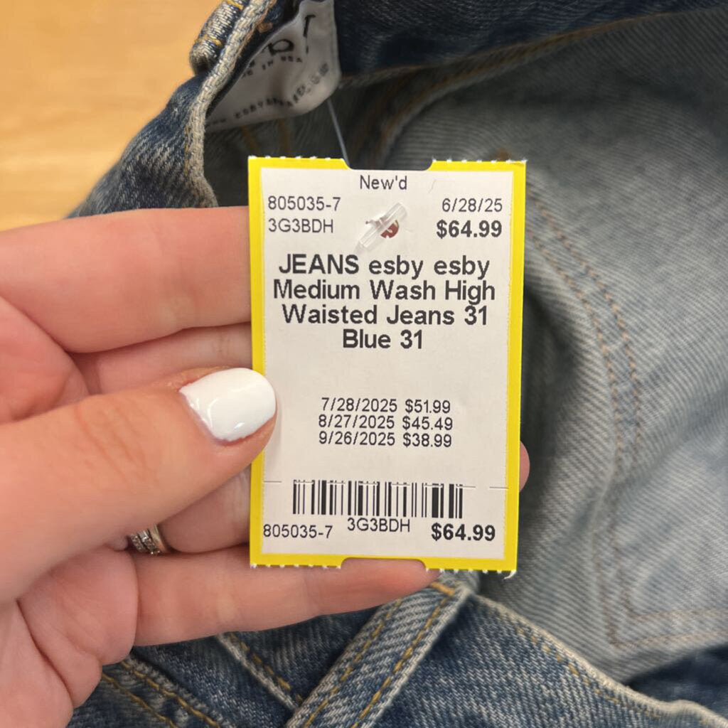 esby Medium Wash High Waisted Jeans 31