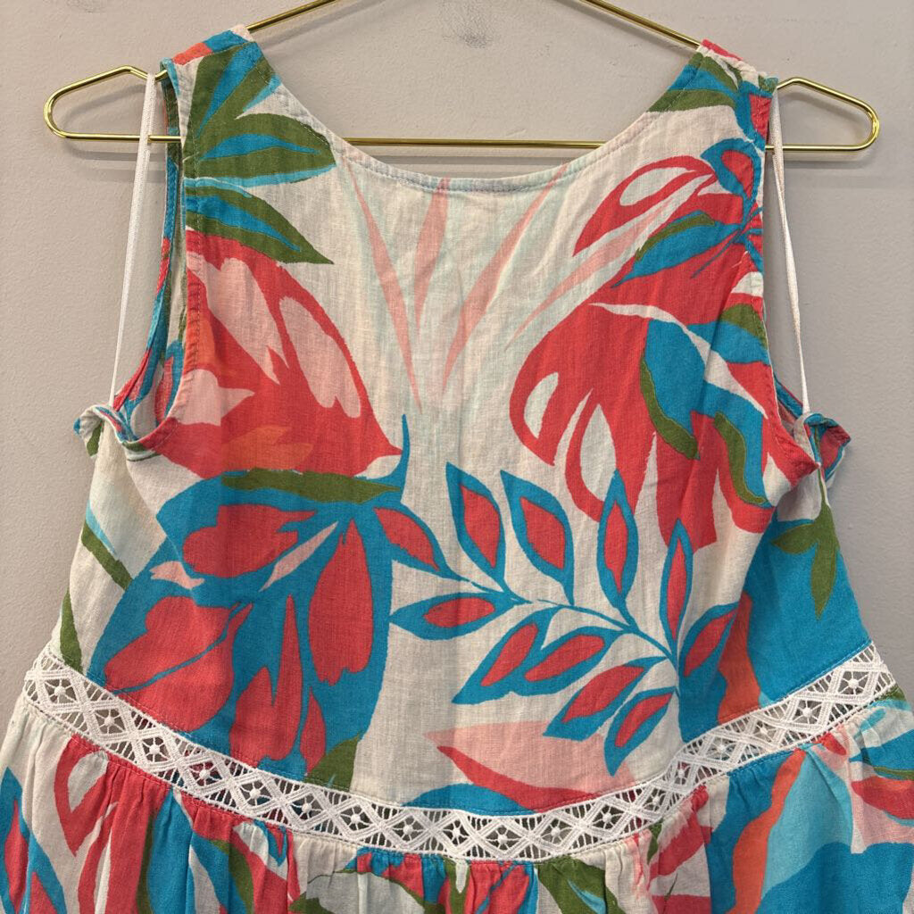 C&C California Linen Blend Printed Dress Small
