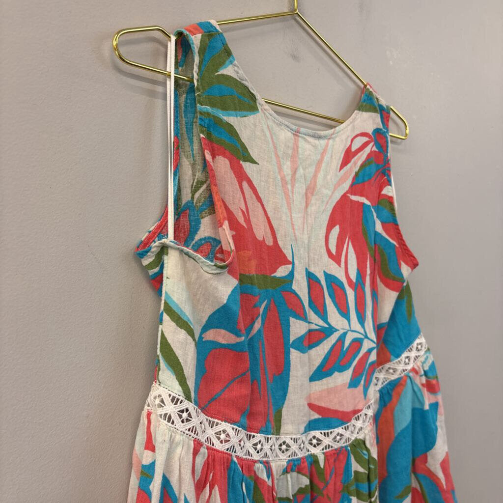 C&C California Linen Blend Printed Dress Small