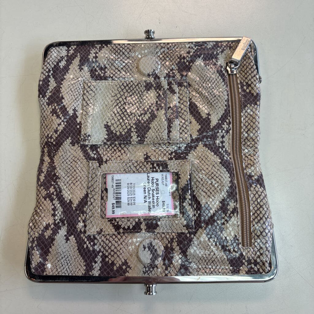 Hobo Snakeskin Lauren Clutch Wallet