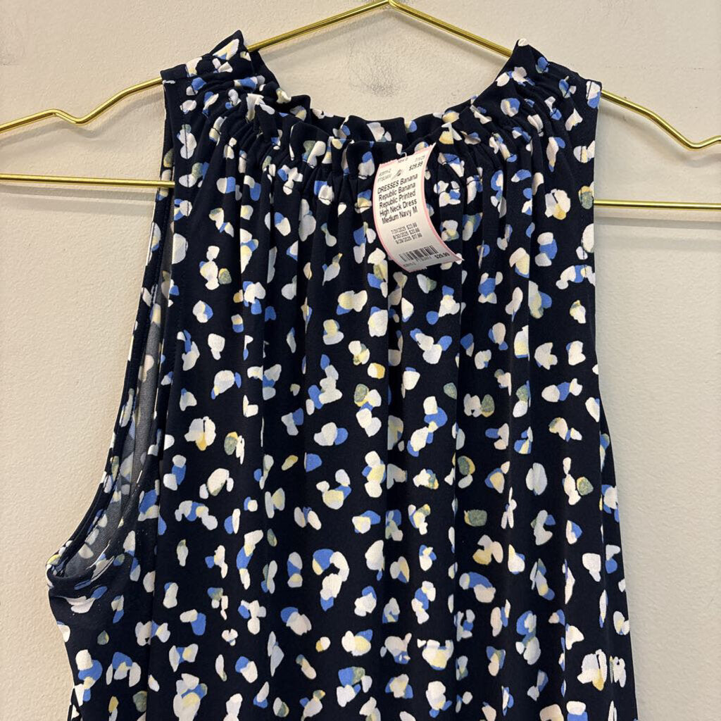 Banana Republic Printed High Neck Dress Medium