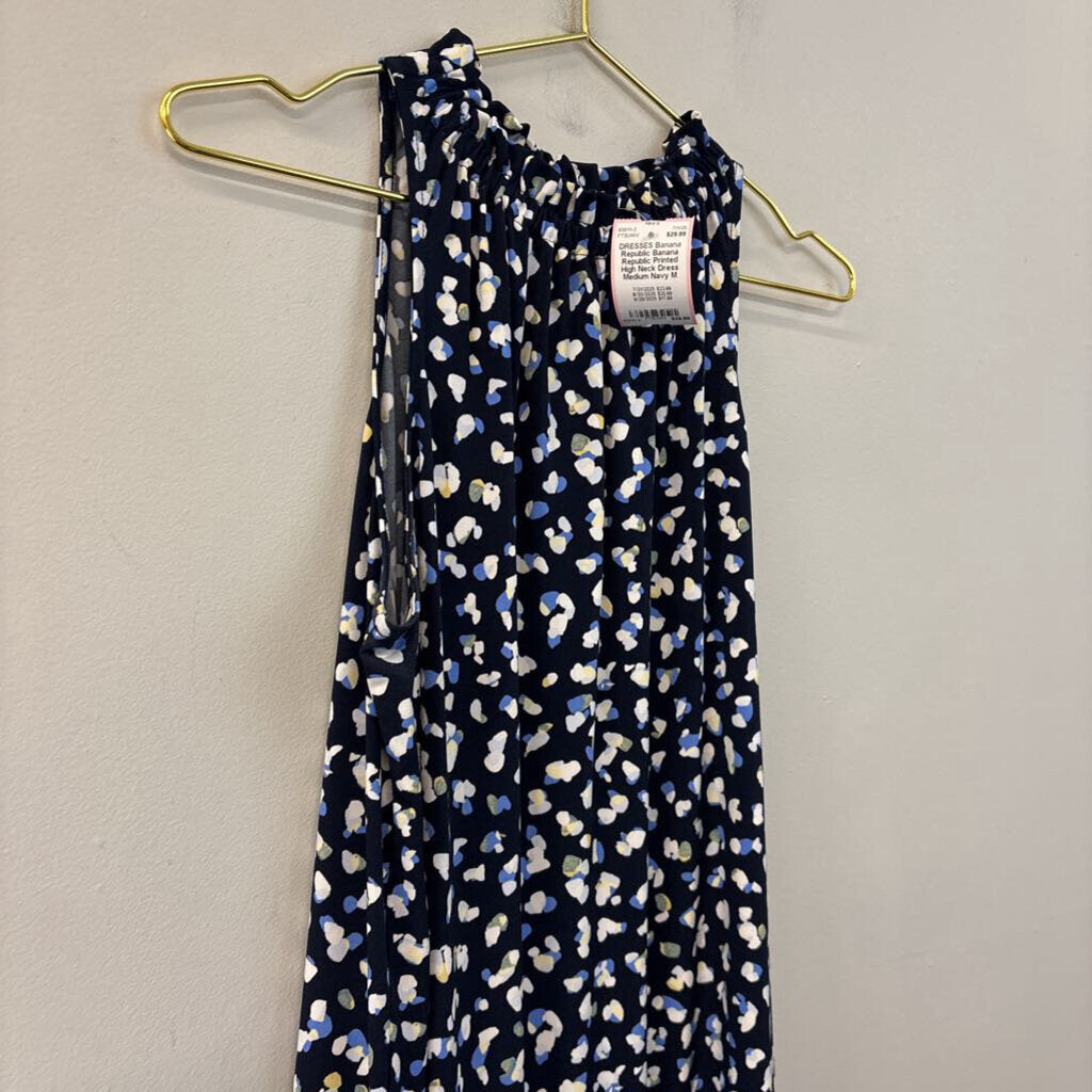 Banana Republic Printed High Neck Dress Medium