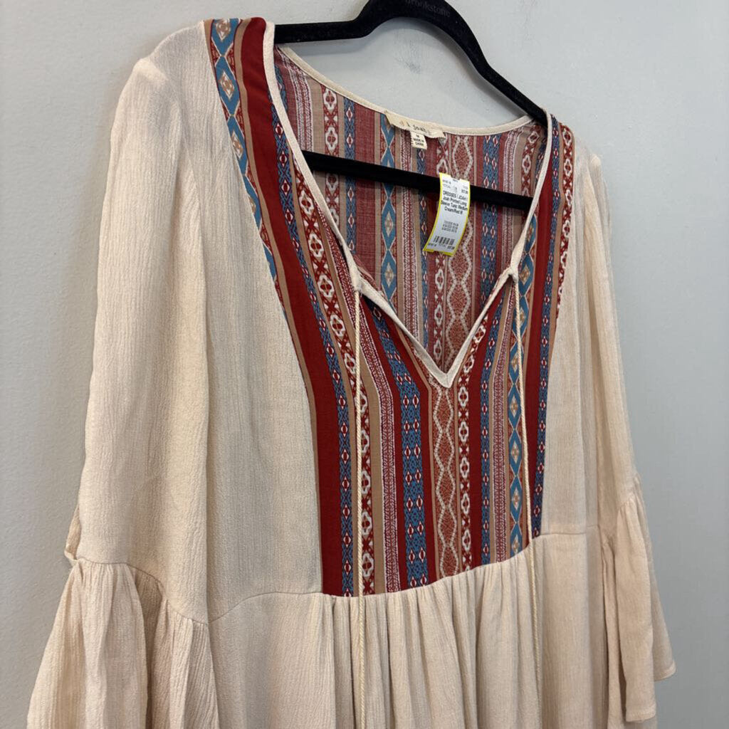 I Joah Printed Long Sleeve Tunic Medium