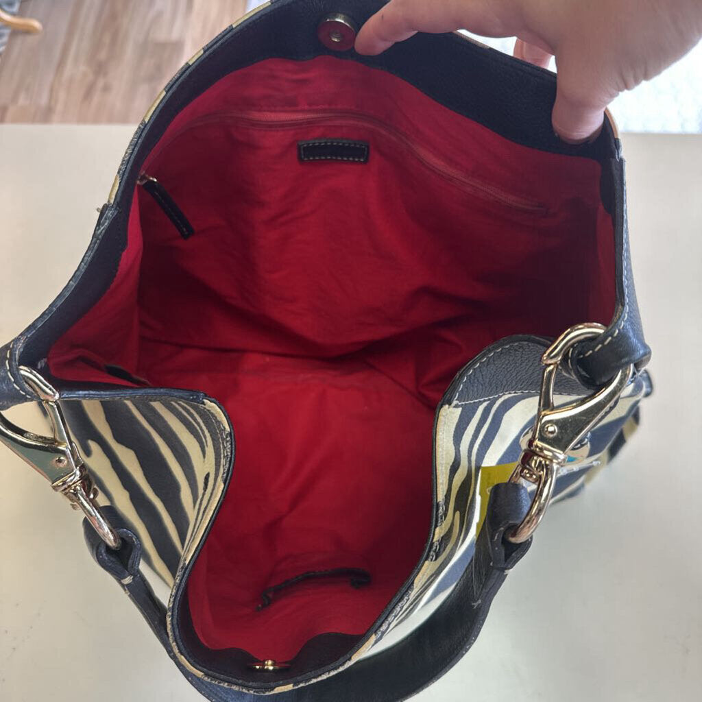 Dooney & Bourke Zebra Print Hobo Bag