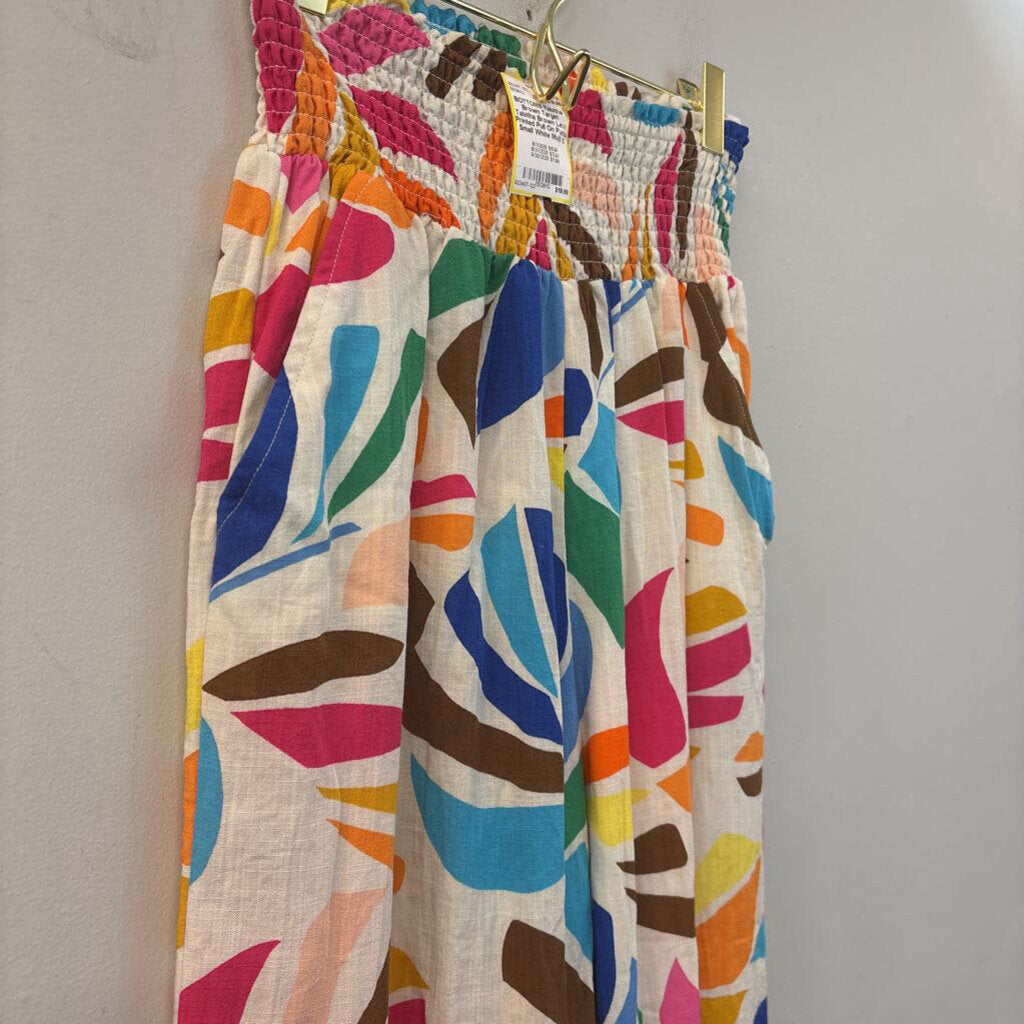 Tabitha Brown Leaf Printed Pull On Pants Small