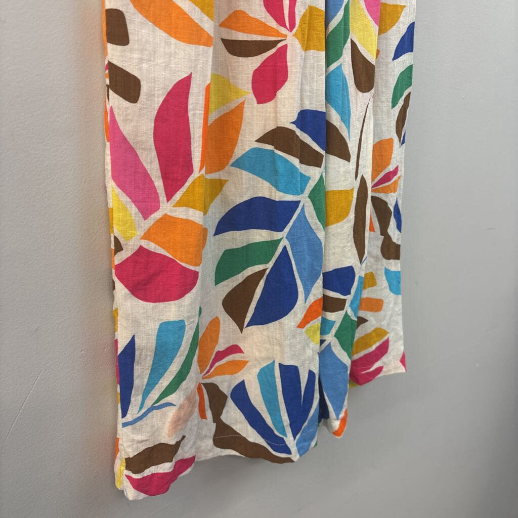Tabitha Brown Leaf Printed Pull On Pants Small
