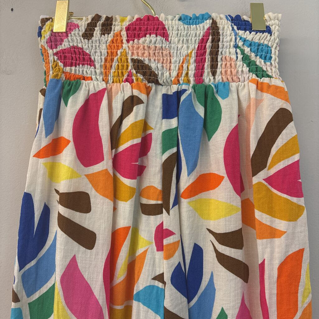 Tabitha Brown Leaf Printed Pull On Pants Small