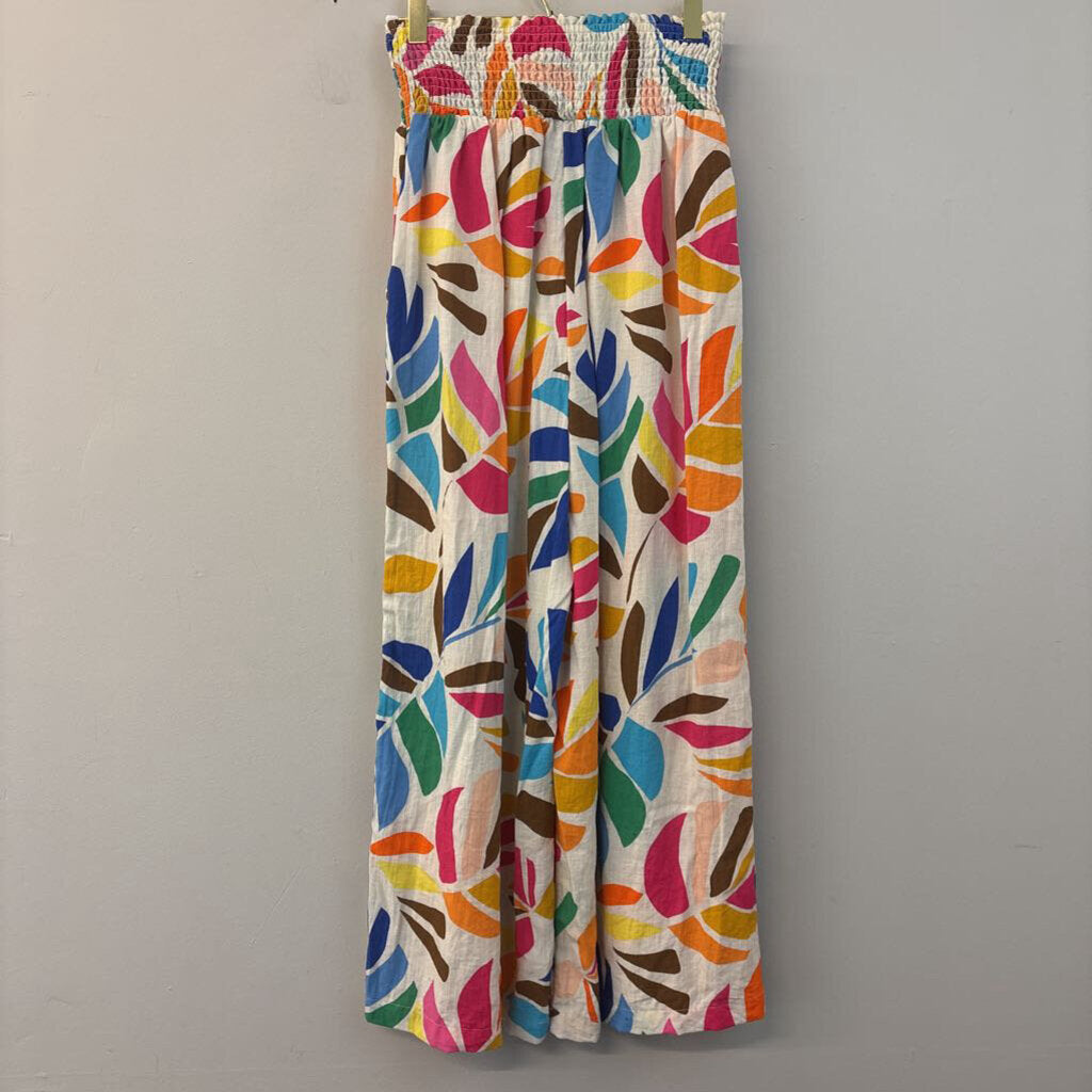 Tabitha Brown Leaf Printed Pull On Pants Small