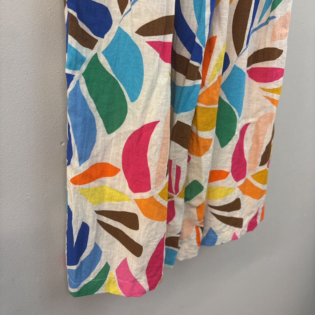 Tabitha Brown Leaf Printed Pull On Pants Small