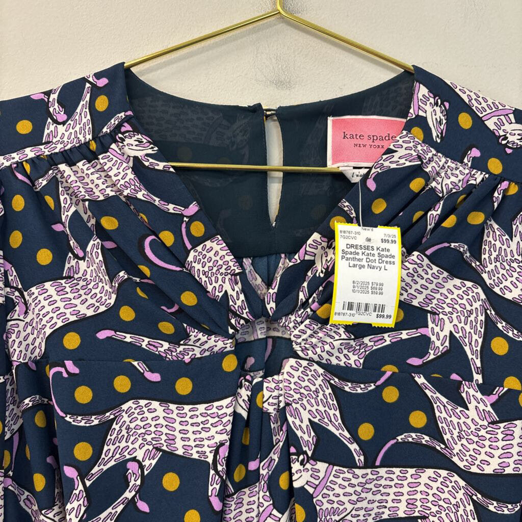 Kate Spade Panther Dot Dress Large