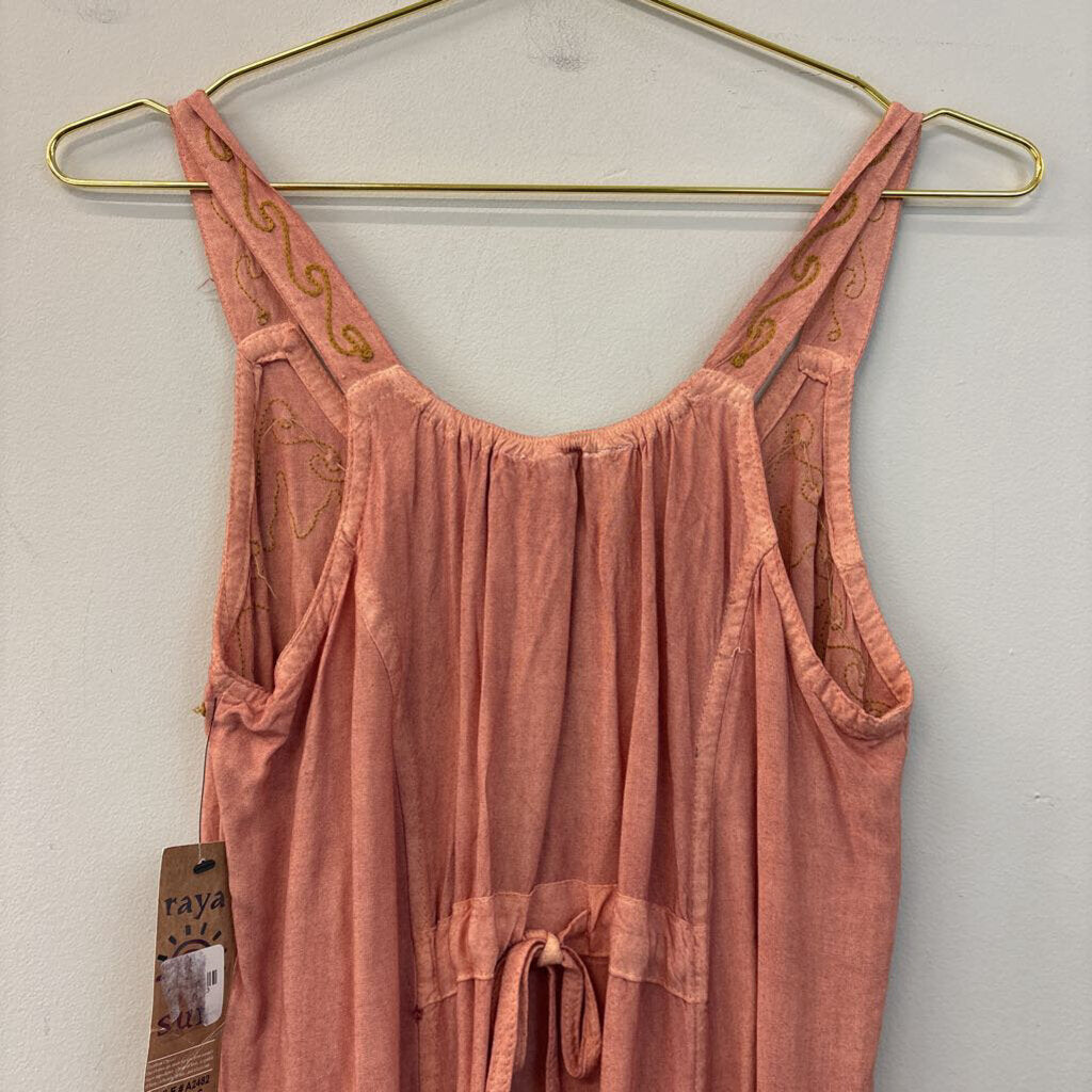 Raya Sun Embroidered Flip Flop Dress Small