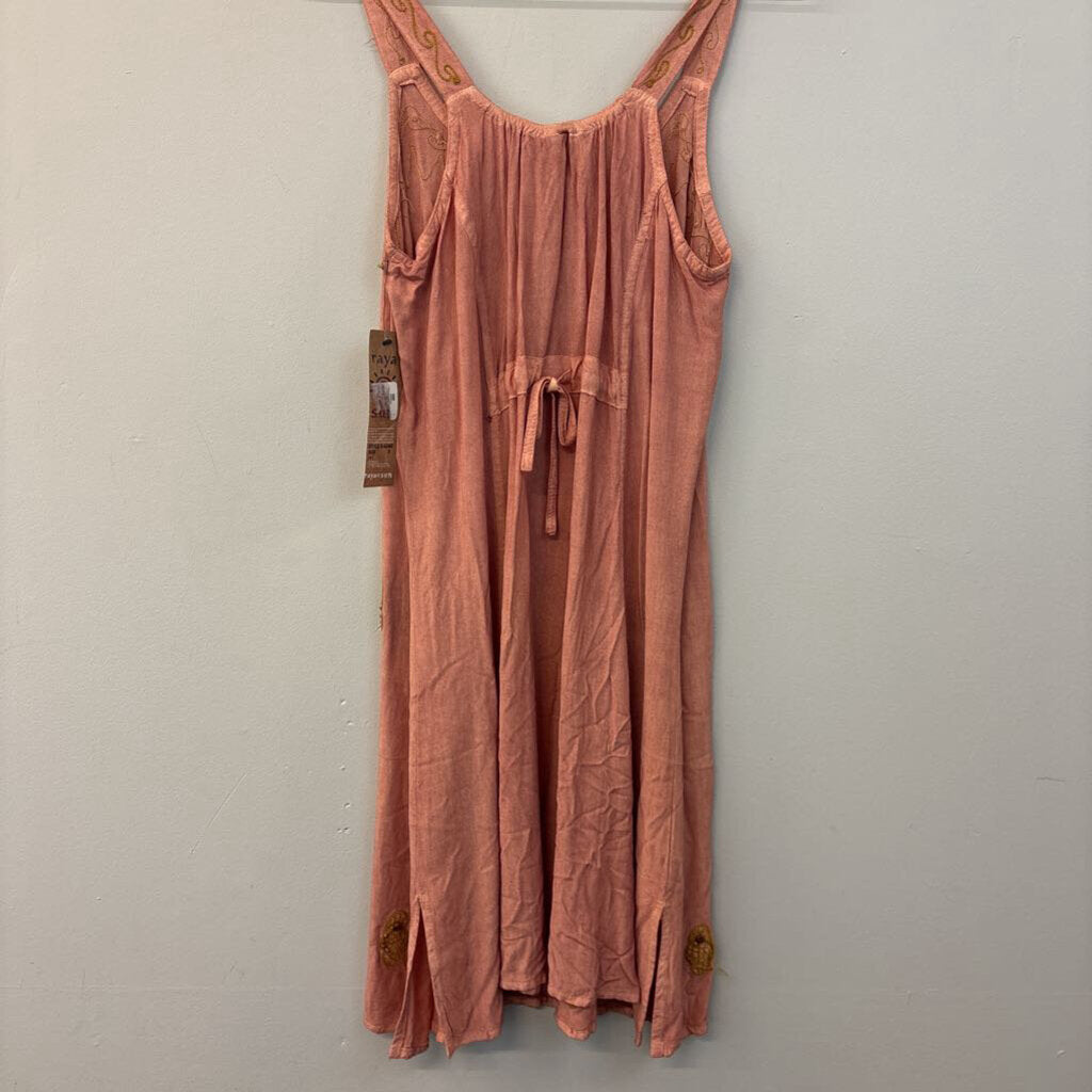 Raya Sun Embroidered Flip Flop Dress Small