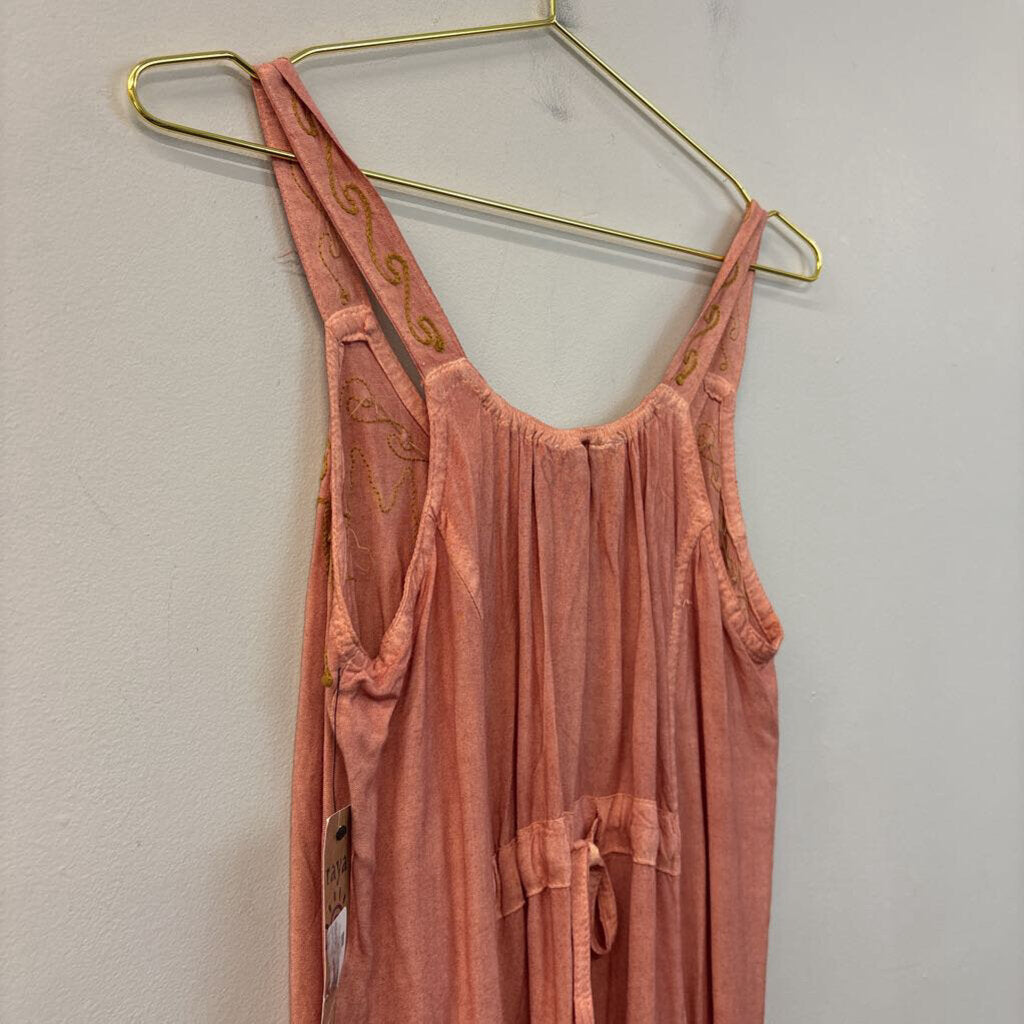 Raya Sun Embroidered Flip Flop Dress Small