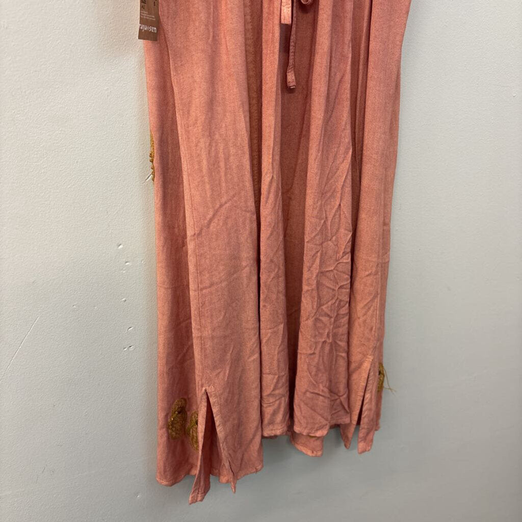 Raya Sun Embroidered Flip Flop Dress Small