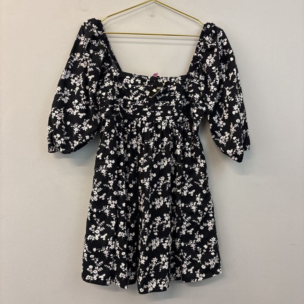 Mi Ami Puff Sleeve Floral Printed Dress Medium