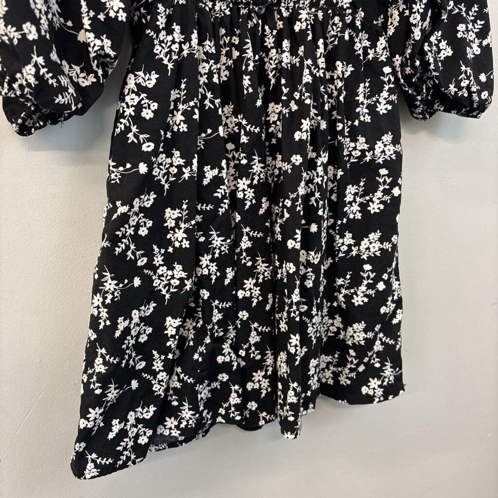 Mi Ami Puff Sleeve Floral Printed Dress Medium