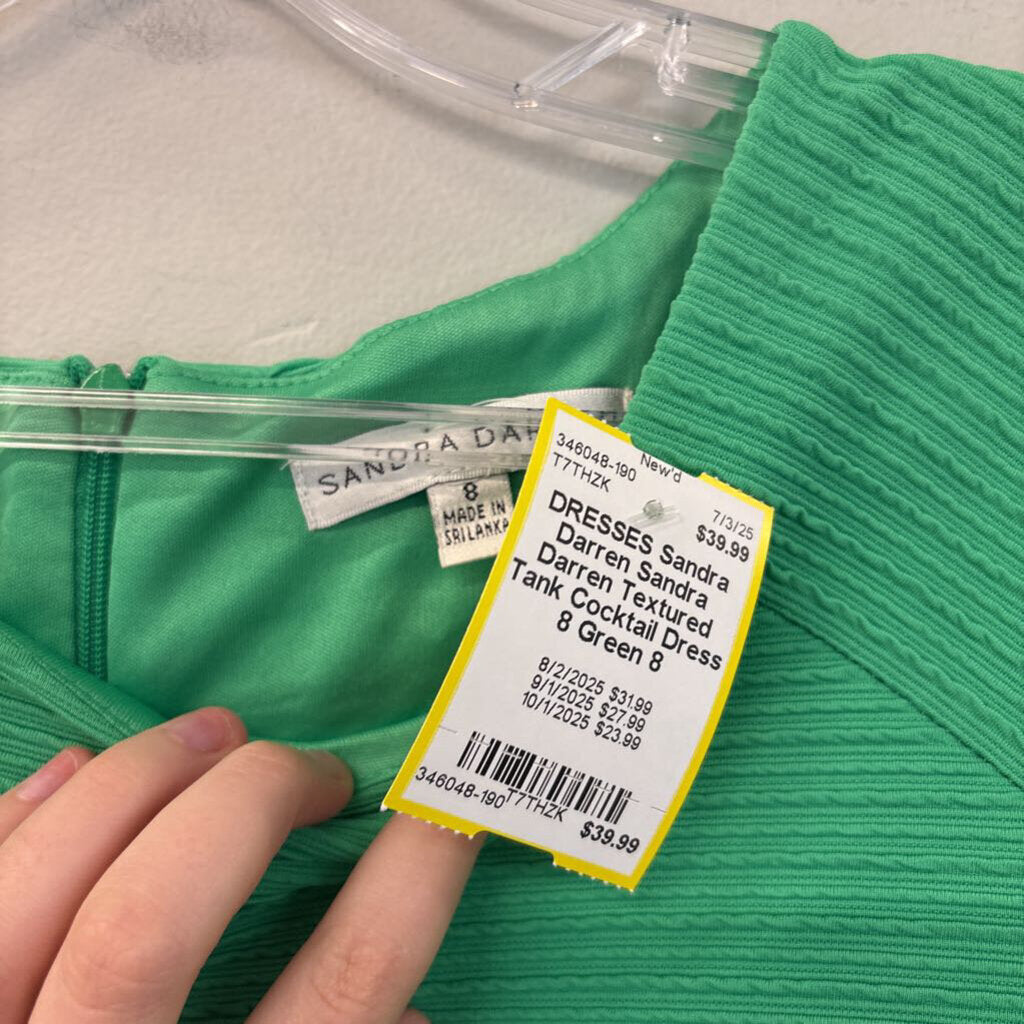 Sandra Darren Textured Tank Cocktail Dress 8