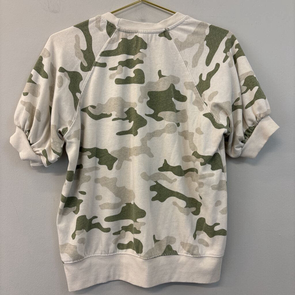Sundry Short Sleeve Camo Top Small (1)