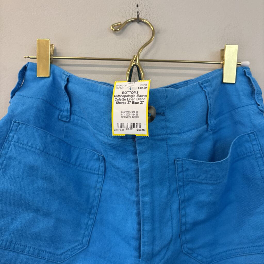 Maeve Colette Linen Blend Shorts 27